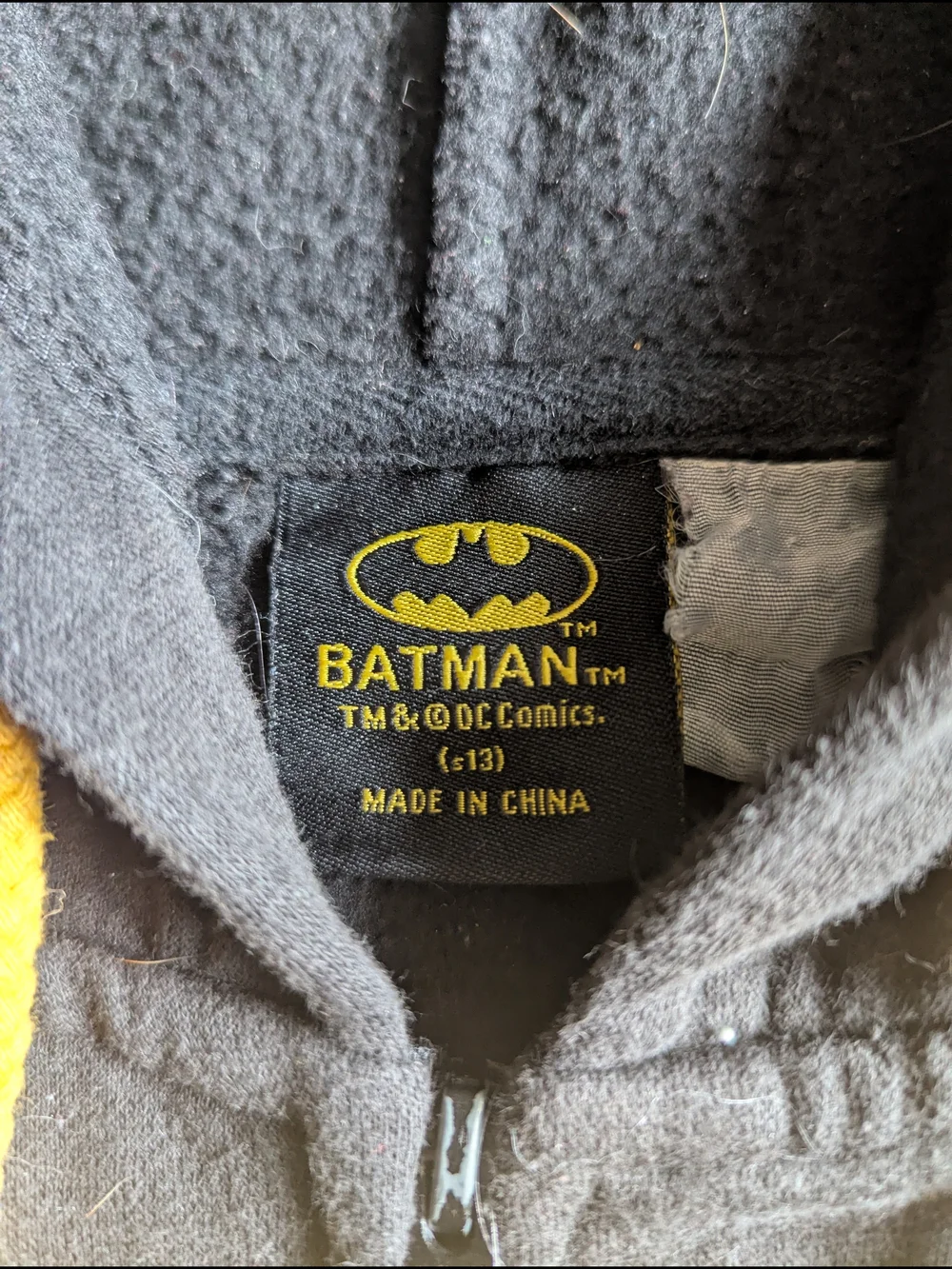Batman black zip